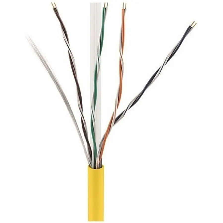 0E-CMR6YWPR CAT6+ 23/4 Solid BC Cable, Unshielded Riser CMR, FT4, 1000' Express Box, Yellow