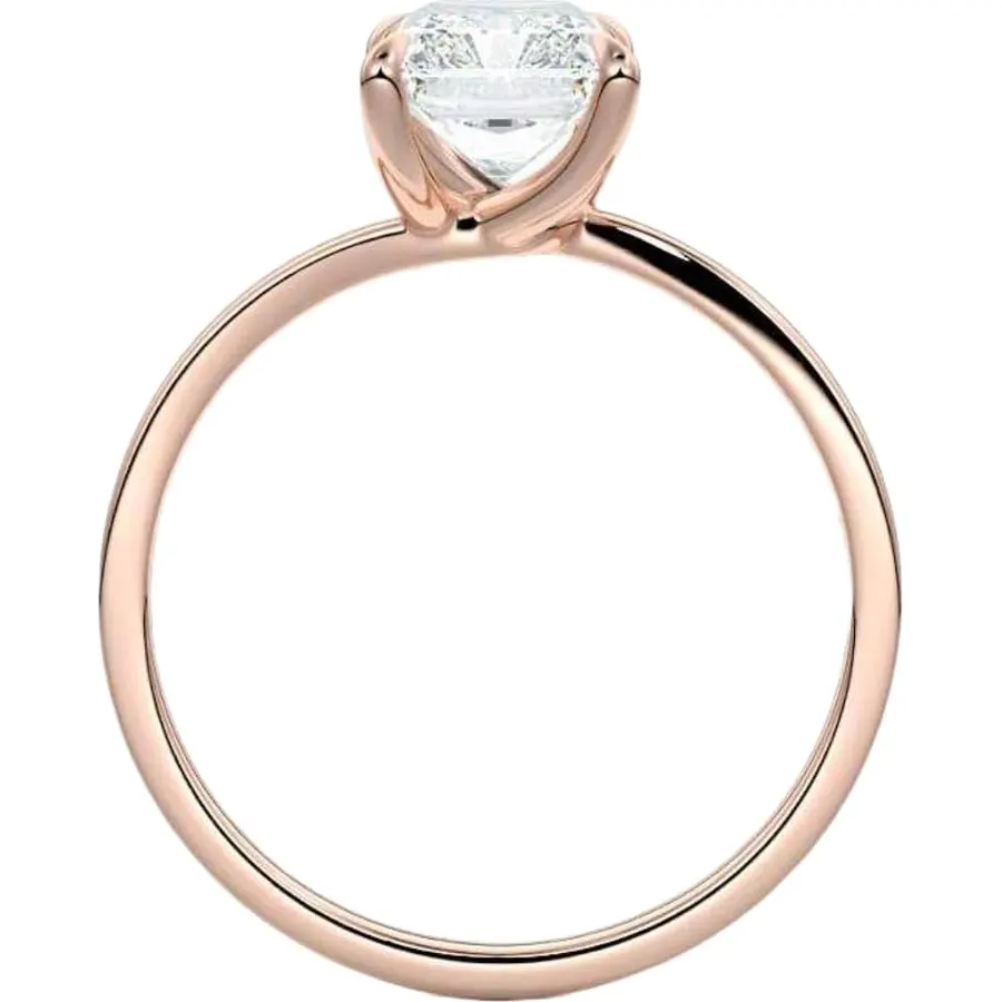 1-5 CT Radiant Lab Grown Diamond Solitaire Engagement Ring