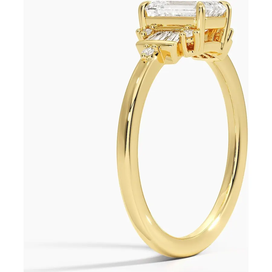 1 Ct Moissanite Antique Art Deco Engagement Ring for Women