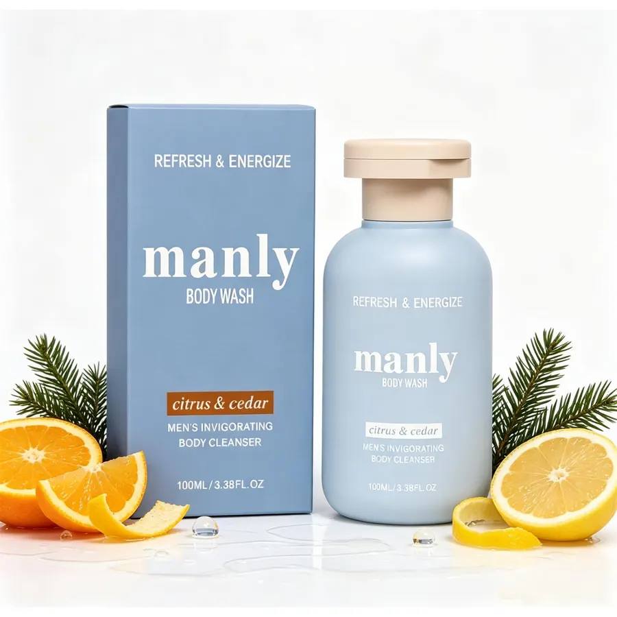100ML Body Wash for Teen Boys, 100ml Travel Size, Natural Body Wash for Boys, Gently Cleanses and Deeply Purifies the Skin, Soothing Relief for Dry Skin