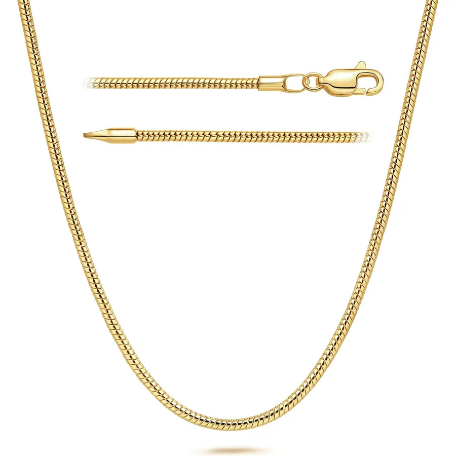14K Gold Chain for Women 14K Gold Necklace Snake Chain Necklace