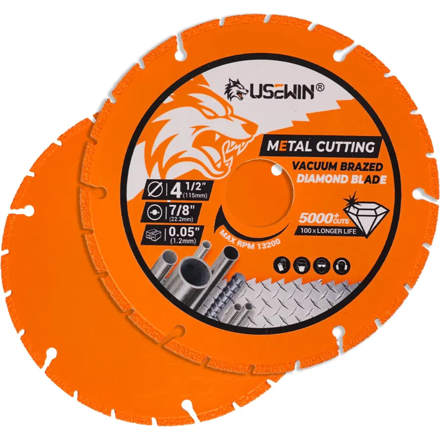 2 Pack Cut Off Wheels 4 1/2 Inch with 7/8" Arbor, Angle Grinder Cutting Disc, Diamond Cutting Wheel with 5000+ Cuts on INOX, Rebar, Angle Iron and Steel