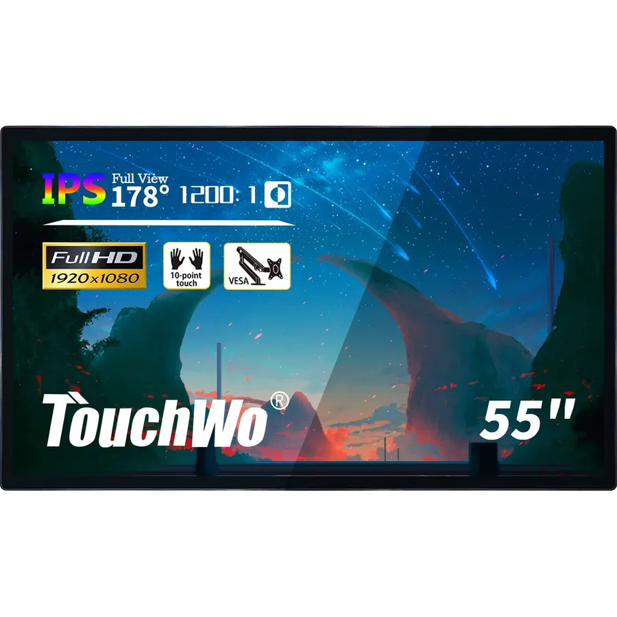 55-Zoll Interaktiver Touchscreen-Monitor, Smart Board mit Wandhalterung, Android 11 Smart Touch Screen Präsentations-Whiteboard für Büro & Klassenzimmer, 2 GB RAM & 16 GB ROM