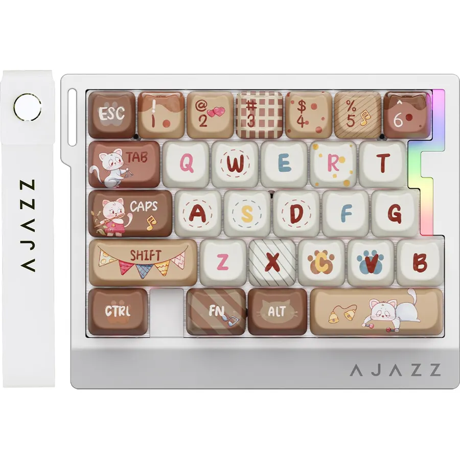 AJAZZ AK029 Magnetic Switch One Handed Gaming Keyboard, Hall Effect Rapid Trigger Mechanical Keypad with SOCD & DKS, 8KHz Polling Rate, 29 Keys Mini Ergonomic Gaming Keyboard for FPS Gamers, PC