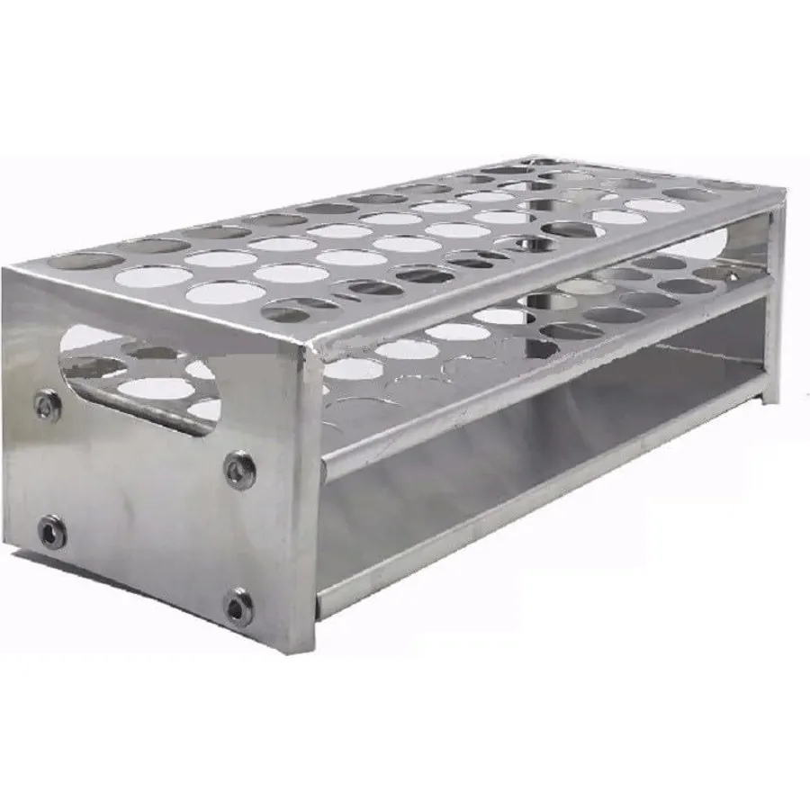 Aluminum Test Tube Rack 40 Hole 3 Layer Holder for 18.5-22.5mm Tubes Lab Storage Stand(18.5mm)