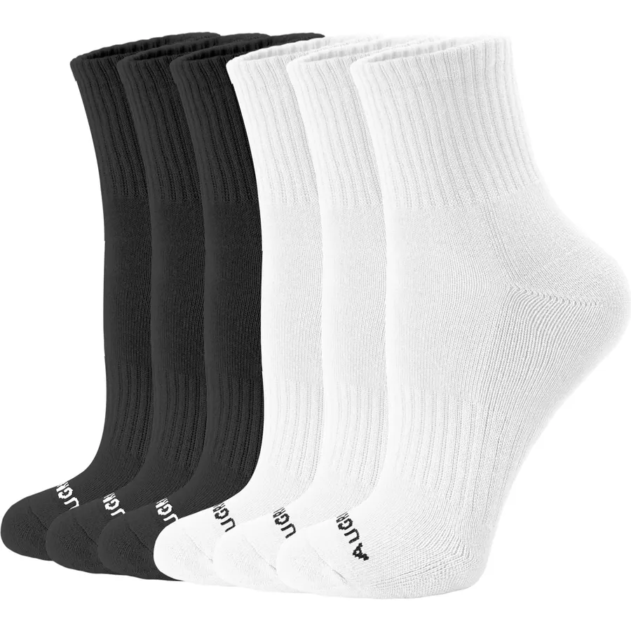 AugRing Women's Mini Crew Ankle Socks Combed Cotton Quarter Socks Size 5-11