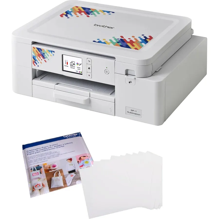 Brother Sublimation Printer, High-Speed Printing with Wireless Connectivity, and Sublimation Paper, 100 Sheets