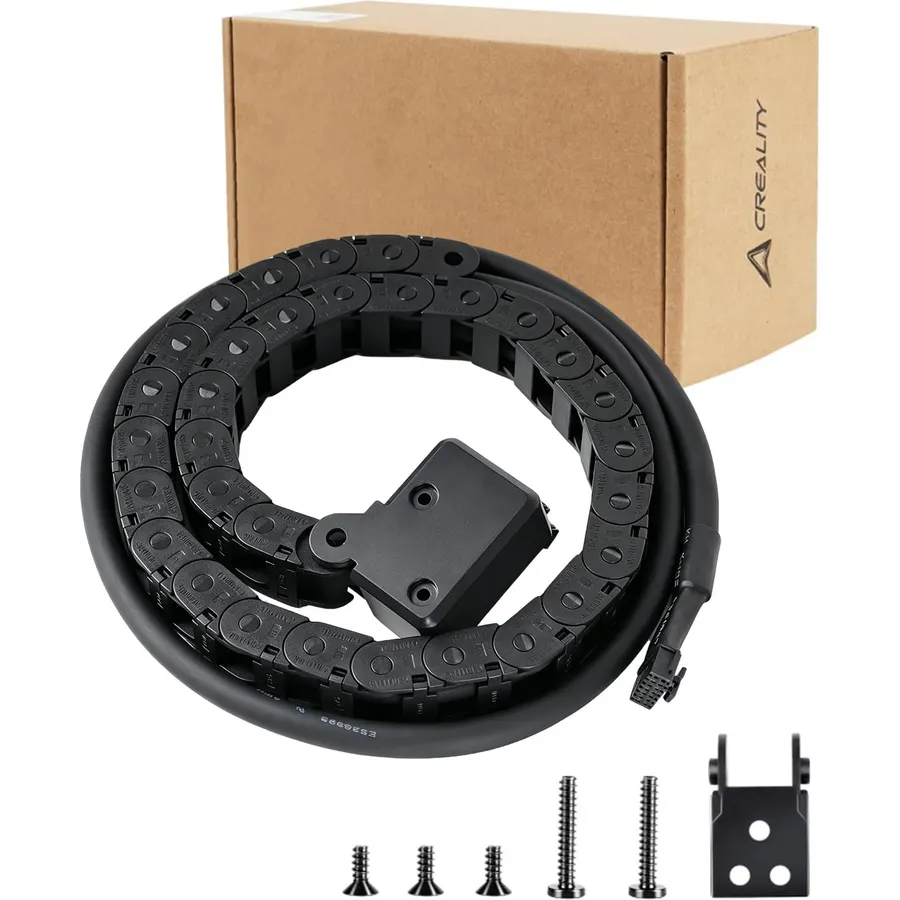 Creality Official K2 Tool Head Cable with Chain, Upgrade Print Head Hotend Mainboard Connector Wire, 1100ｍｍmm FPC Flat Flexible Cable Replacement Kit, Nozzle Adapter Cable for K2 Combo 3D Printer