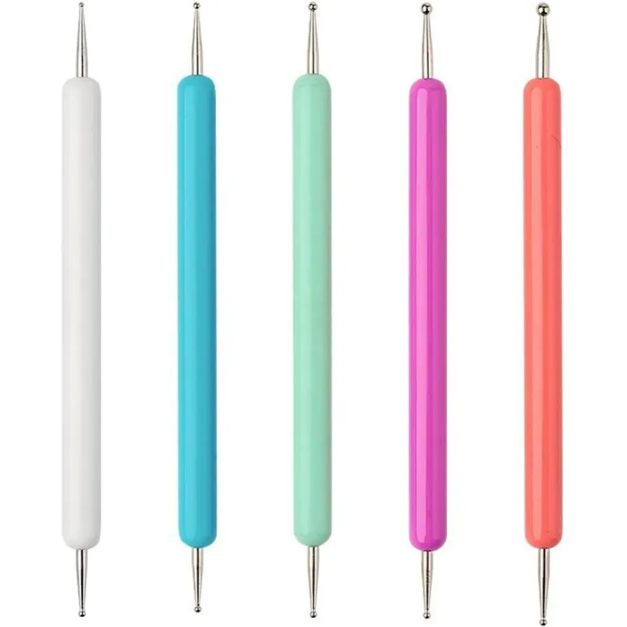 Double-Head Nail Dotting Tool Set 5Pcs for acrylic Pen Double-Head