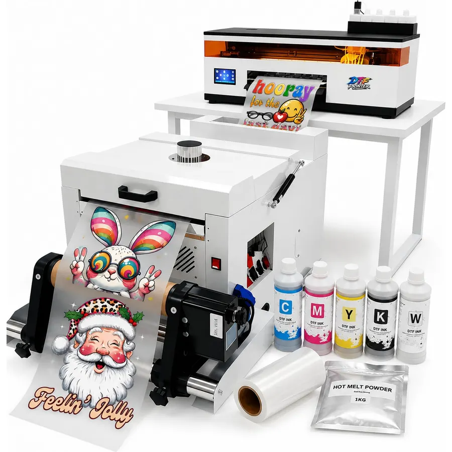 DTF Printer with XP600 Printhead & Automatic Oven for T-Shirt Printing