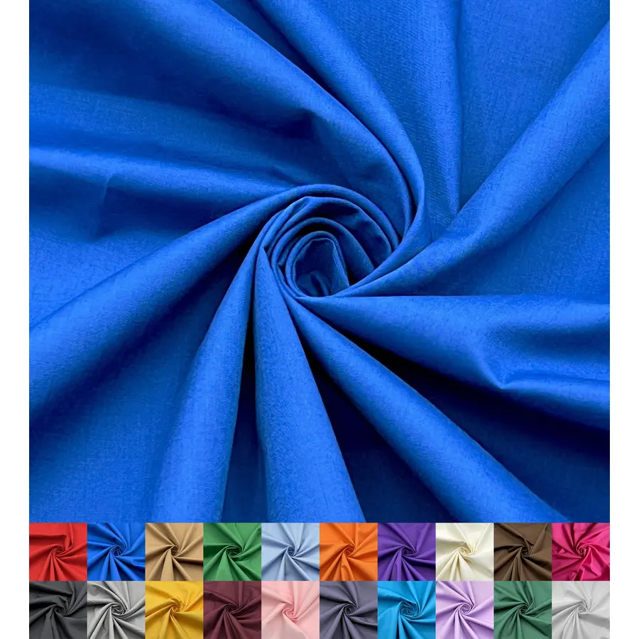 EOVEA - Cotton Polyester Fabric by The Yard – 60" Wide Broadcloth Fabric, Soft, Lightweight & Breathable Material for Lining, Curtains, Bedding, Skirts, Sewing Projects (Royal Blue, 1 Yard)