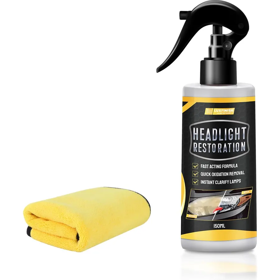 Headlight Restoration Kit, Instantly Restores Yellowing, Oxidation and Cloudy, Brings Headlights Back to Like New Condition, Long-Lasting Protection & Shine for All Cars Lamps - 5oz/150ml