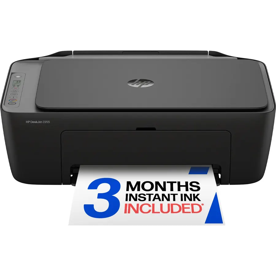 HP DeskJet 2955 Wireless All-in-One Color Inkjet Printer, Scanner, Copier, Best-for-Home, 3 Month Trial of Instant Ink Included, AI-Capable (A24HJA)