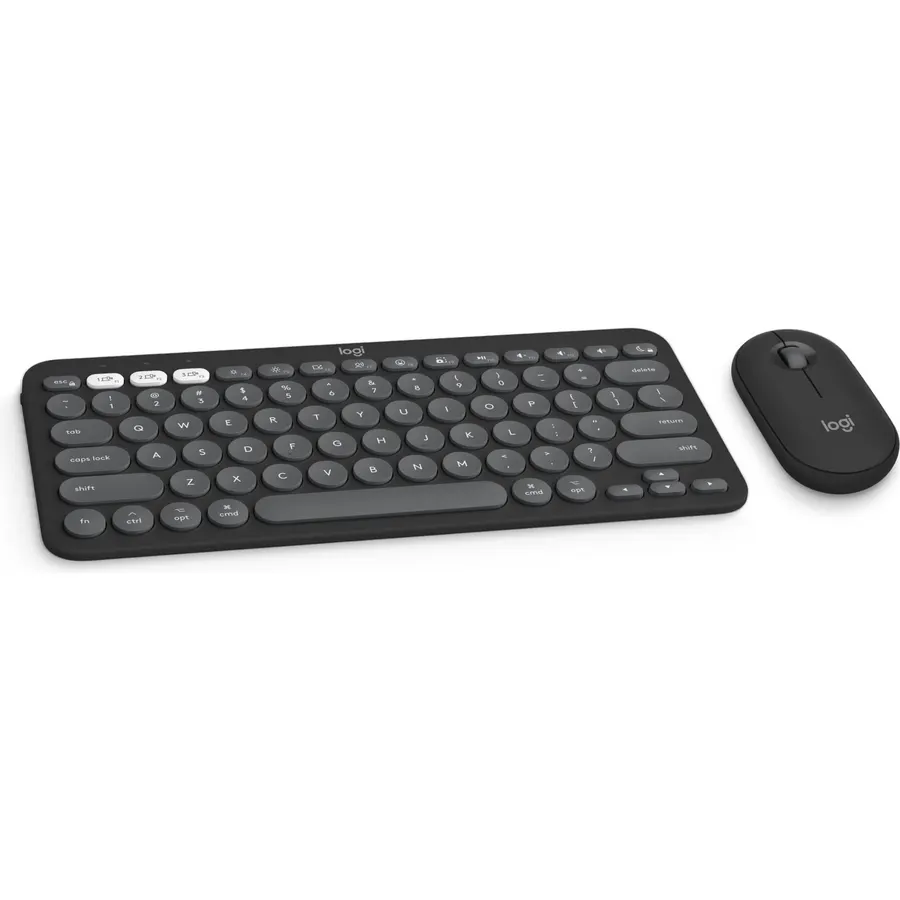 Logitech Pebble 2 Compact Wireless Keyboard & Mouse for Mac, iPad, Graphite