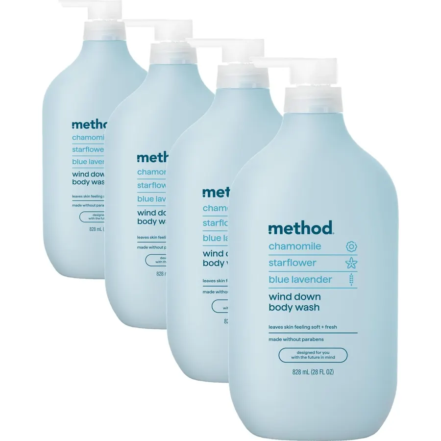 Method Body Wash, Wind Down, 28 Fl Oz (Pack of 4)