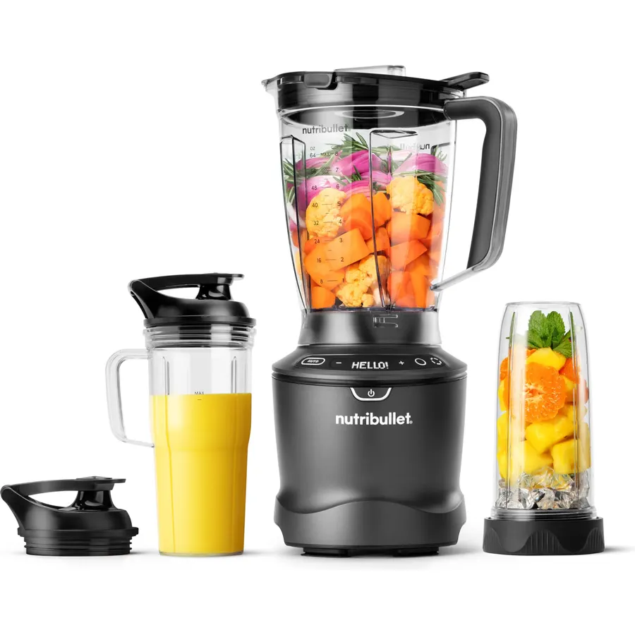 nutribullet SmartSense Blender Combo, 1400W, 64oz Pitcher, 32oz and 24oz Cups, NBF50700