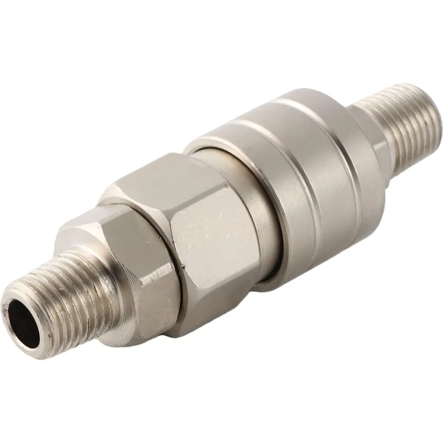 Quick Connect Pneumatic Coupler, Plated Steel (Self-locking quick
