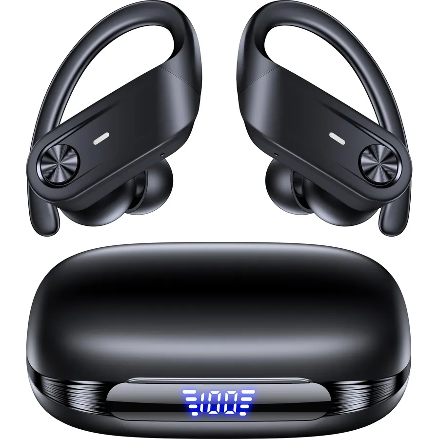 TAGRY Hybrid Active Noise Cancelling Wireless Ear Buds 80 Hrs Playtime Hi-Res Stereo Quality Bluetooth Earbuds with Transparency Mode Headphones Bluetooth Earhooks ANC Earphones for Work